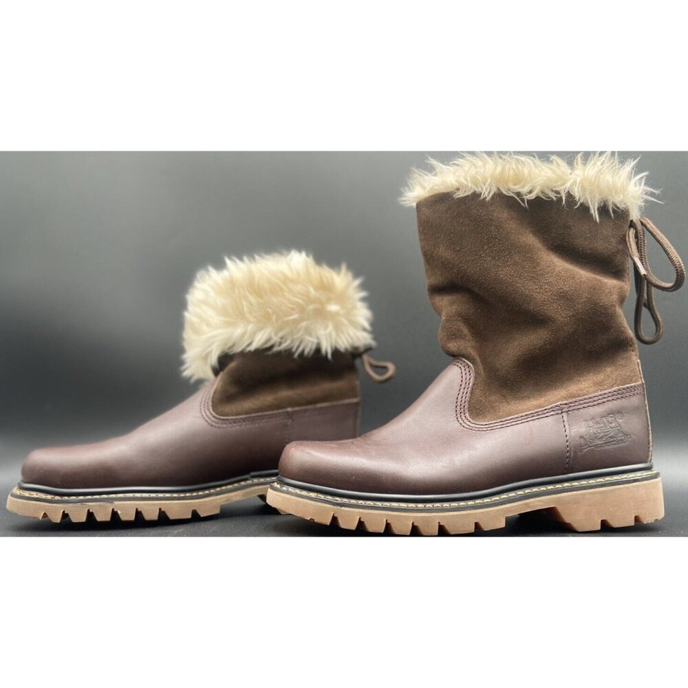 CATS Walking Machine Shoes Oil Resistant Women’s Brown Fur Boots Size 6 NEW